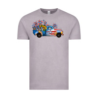 Vintage Zinc USA 4th of July Sunflower Truck Vintage Tee - Jasminsmagicworld