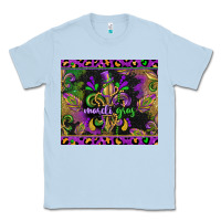 Dusty Blue mardi gras fleur de lis Classic Tee - CowGirlArtShop