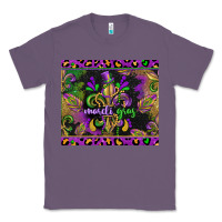Lavender mardi gras fleur de lis Classic Tee - CowGirlArtShop