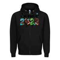 Black football senior 2022 Zipper Hoodie - BarkalooDesign