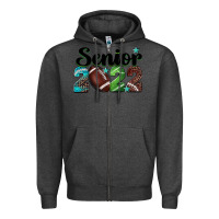 Charcoal Heather football senior 2022 Zipper Hoodie - BarkalooDesign