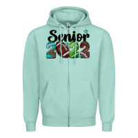 Seafoam football senior 2022 Zipper Hoodie - BarkalooDesign