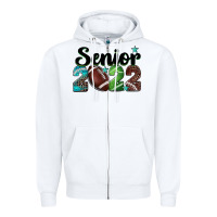 White football senior 2022 Zipper Hoodie - BarkalooDesign