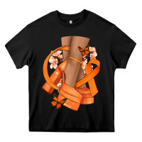 Black Kidney Cancer diva orange ribbon Heavy Core Tee - NancyCooperArtShop
