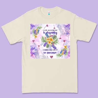 I Am Allergic To Stupidity Premium Tee Designed By Tumblerdesignbyshophia