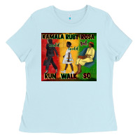 Baby Blue rosa sat so ruby could walk so kamala could run tu Ladies Tee - CowGirlArtShop