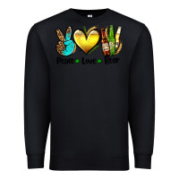 Black peace love beer Premium Sweatshirt - AdoDesignShop