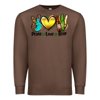 Chestnut peace love beer Premium Sweatshirt - AdoDesignShop
