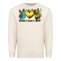 Sandshell peace love beer Premium Sweatshirt - AdoDesignShop