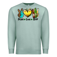 Seafoam peace love beer Premium Sweatshirt - AdoDesignShop