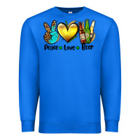 True Royal peace love beer Premium Sweatshirt - AdoDesignShop