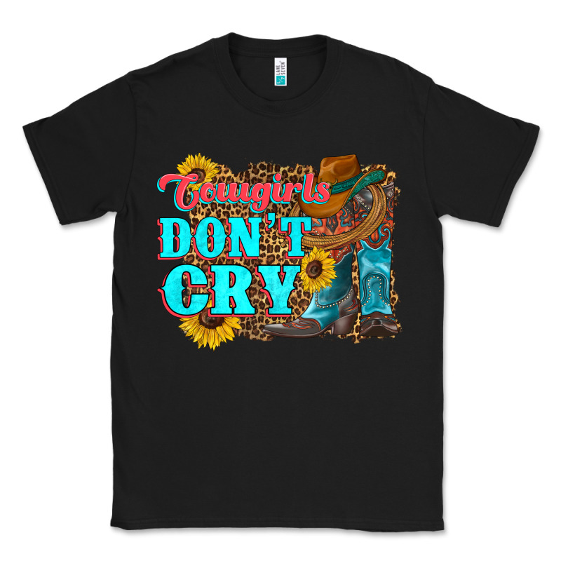 Cowgirls Don't Crty Boots Hat Sunflowers Classic Tee by Artiststas | Teevron