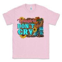 Bubblegum Pink cowgirls don't crty boots hat sunflowers Classic Tee - Artiststas