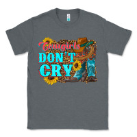 Charcoal Heather cowgirls don't crty boots hat sunflowers Classic Tee - Artiststas