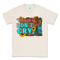 Natural cowgirls don't crty boots hat sunflowers Classic Tee - Artiststas