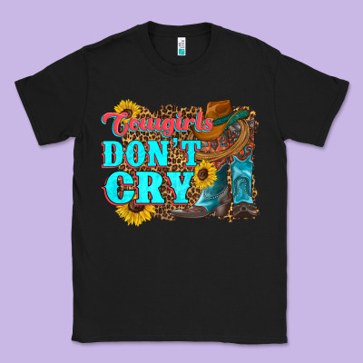 Cowgirls Don't Crty Boots Hat Sunflowers Classic Tee Designed By Artiststas