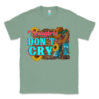 Sage cowgirls don't crty boots hat sunflowers Classic Tee - Artiststas