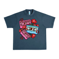 Midnight Navy valentines day casette olivia Urban Heavy Tee - OliviaCreatesArt