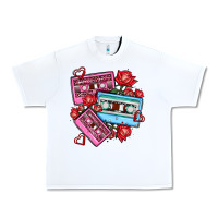 White valentines day casette olivia Urban Heavy Tee - OliviaCreatesArt