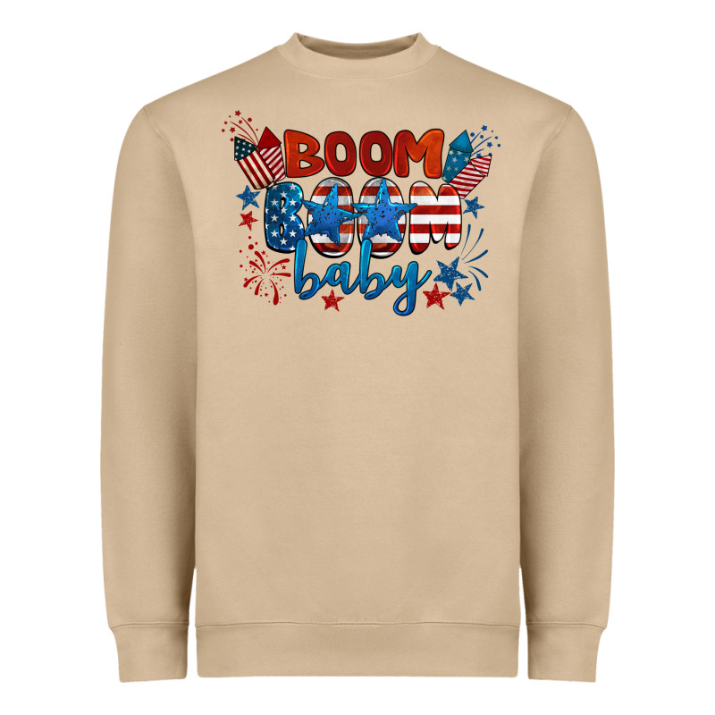 Boom Boom Baby 4th Of July Heavyweight Sweatshirt by BarkalooDesign | Teevron