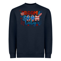 Navy boom boom baby 4th of july Heavyweight Sweatshirt - BarkalooDesign