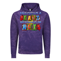 Cloud Purple Diversity is a fact inclusion is an act Vintage Hoodie - FaDigitalArtStudio