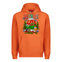 Carrot merry christmas car Premium Hoodie - CowhideDigitalArt