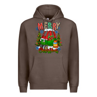 Coffee merry christmas car Premium Hoodie - CowhideDigitalArt