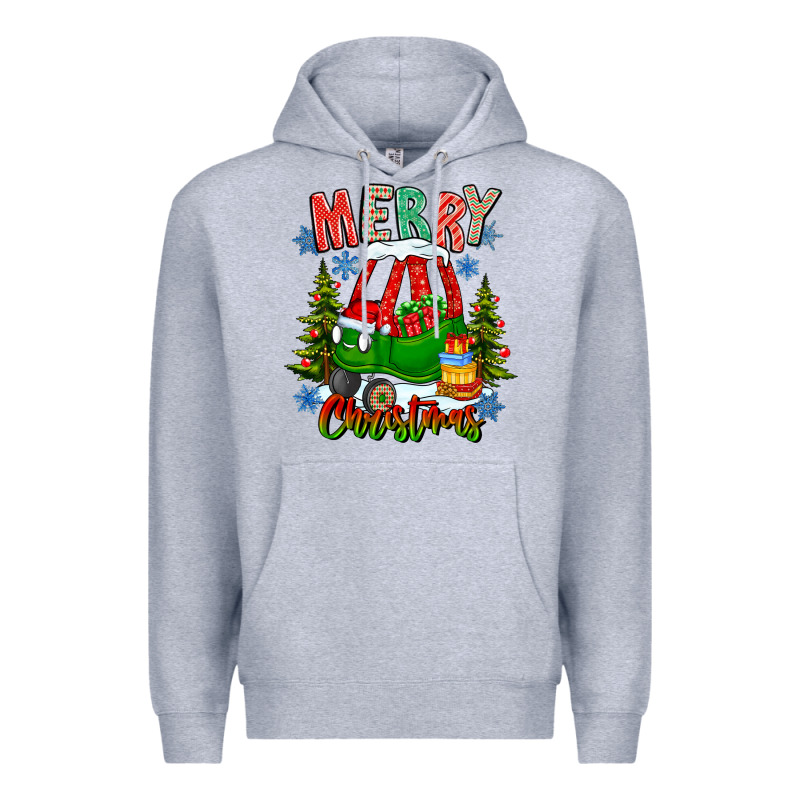 Merry Christmas Car Premium Hoodie by CowhideDigitalArt | Teevron