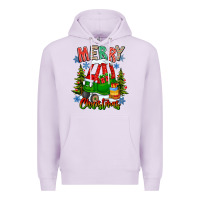 Lilac merry christmas car Premium Hoodie - CowhideDigitalArt