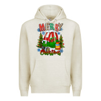 Oatmeal Heather merry christmas car Premium Hoodie - CowhideDigitalArt