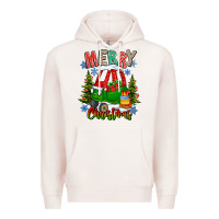 Pale Pink merry christmas car Premium Hoodie - CowhideDigitalArt