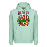 Seafoam merry christmas car Premium Hoodie - CowhideDigitalArt