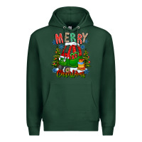 Sports Green merry christmas car Premium Hoodie - CowhideDigitalArt