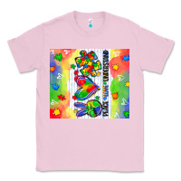 Bubblegum Pink peace love understand Classic Tee - CowGirlArtShop