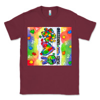 Burgundy peace love understand Classic Tee - CowGirlArtShop