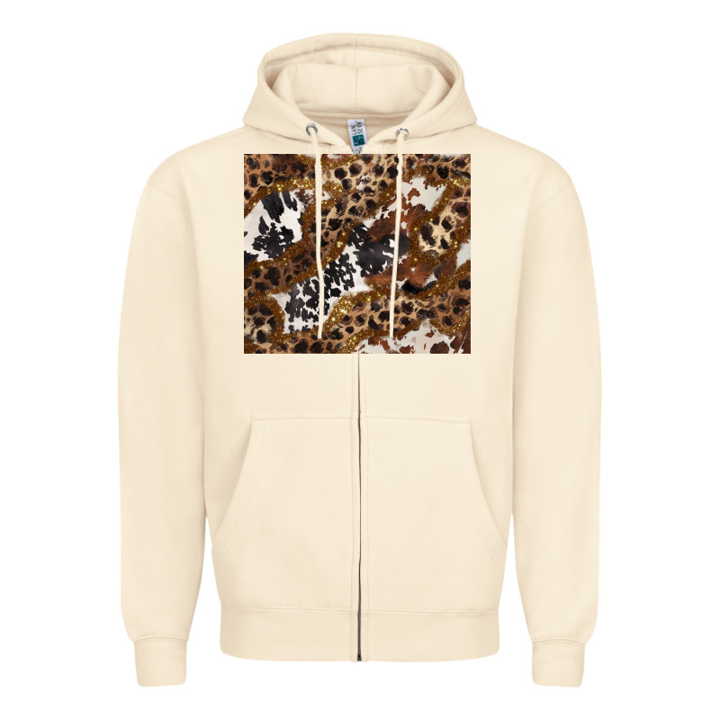 Leopard And Cowhides Zipper Hoodie by BarkalooDesign | Teevron