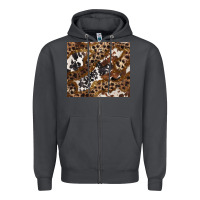 Smoke leopard and cowhides Zipper Hoodie - BarkalooDesign