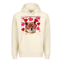 Sandshell valentine's shiba inu Premium Hoodie - RanaPortraitStore