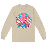 Mushroom 4th of July Long Sleeve Tee - FaDigitalArtStudio