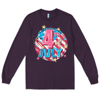 Plum 4th of July Long Sleeve Tee - FaDigitalArtStudio