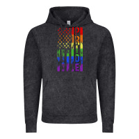 Vintage Black lgbtq pride american flag Vintage Hoodie - FaDigitalArtStudio