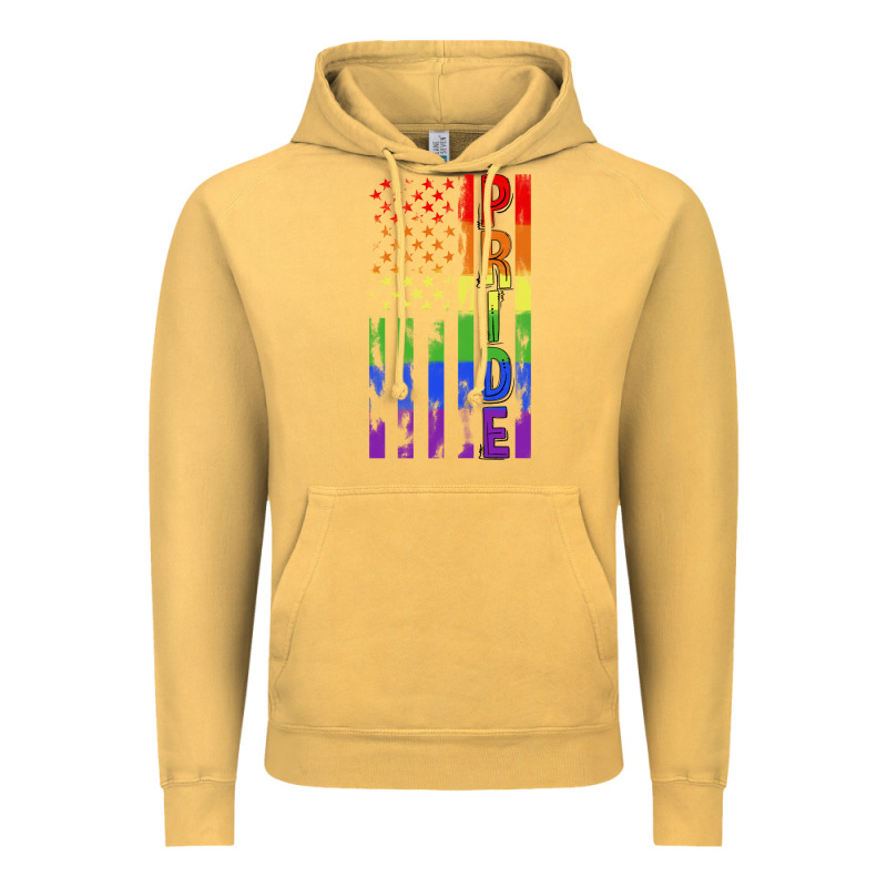 Lgbtq Pride American Flag Vintage Hoodie by FaDigitalArtStudio | Teevron
