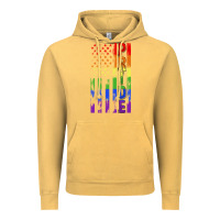 Vintage Mustard lgbtq pride american flag Vintage Hoodie - FaDigitalArtStudio