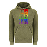 Vintage Olive lgbtq pride american flag Vintage Hoodie - FaDigitalArtStudio