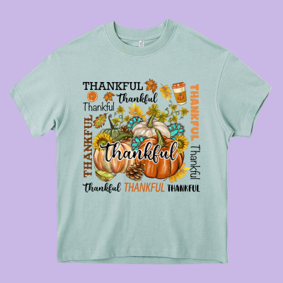 Thankful Heavy Core Tee Designed By Texasbilliewilder