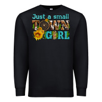 Black just a small town girl with sunflowers and money Premium Sweatshirt - AdoDesignShop