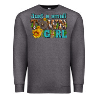 Charcoal Heather just a small town girl with sunflowers and money Premium Sweatshirt - AdoDesignShop