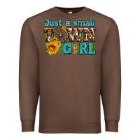 Chestnut just a small town girl with sunflowers and money Premium Sweatshirt - AdoDesignShop
