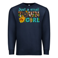 Navy just a small town girl with sunflowers and money Premium Sweatshirt - AdoDesignShop
